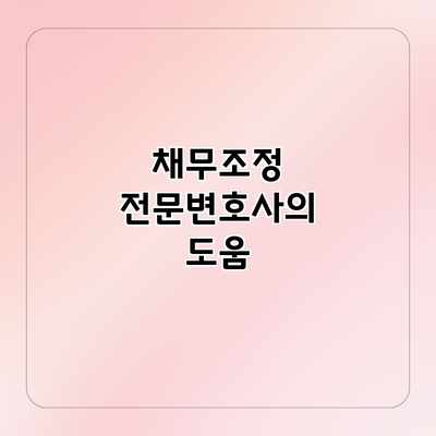 채무조정 전문변호사의 도움
