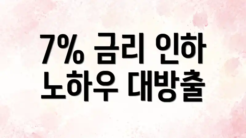 7% 금리 인하 노하우 대방출