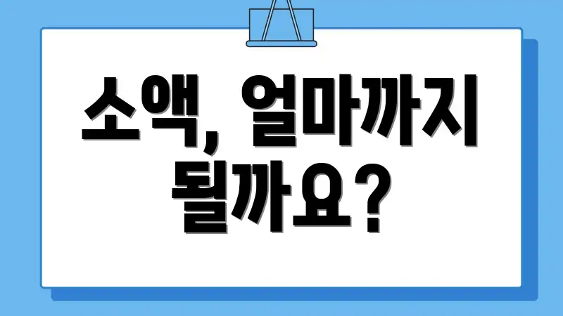 소액, 얼마까지 될까요?