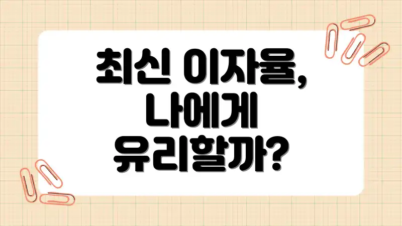 최신 이자율, 나에게 유리할까?