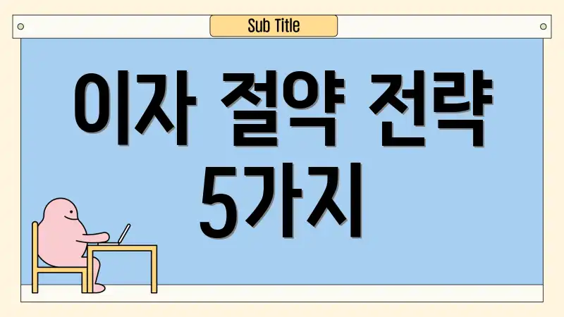 이자 절약 전략 5가지