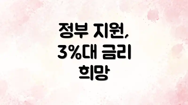 정부 지원, 3%대 금리 희망