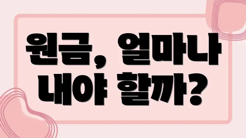 원금, 얼마나 내야 할까?